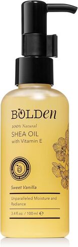 BOLDEN Sweet Vanilla Shea Oil For Skin and Hair | Moisturizing Body Oil with Vitamin E | Best Body Oil for Skin and Hair | 3.4 fl oz in Saudi Arabia