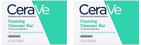 CeraVe Foaming Cleanser Bar for Normal to Oily Skin - Bundle of 6 Cleanser Bars - Fragrance Free - 4.5 oz Cleansing Bars in Kuwait