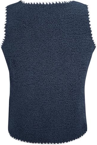 Minclouse Girls Fleece Vest Olcyless Button Down Sherpa سترة ألوان خارجي لطيف مع جيوب للأطفال in Kuwait