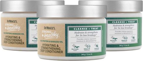 Dr. Miracle's Strong & Healthy Hydrating & Strengthening Deep Conditioner. Contains Coconut Oil to provide intense moisture and repair damaged hair. in Kuwait