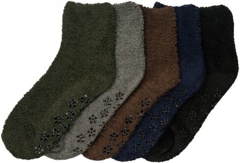 Mamia 6 Pairs Women's Cozy Slipper Socks Fuzzy Sock Multi Color in Saudi Arabia