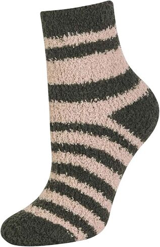 Mamia 6 Pairs Women's Cozy Slipper Socks Fuzzy Sock Multi Color in Saudi Arabia