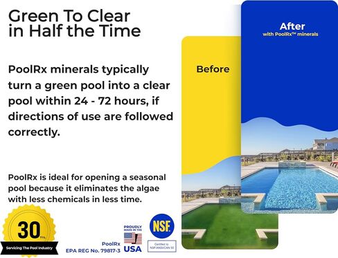 Pool RX 102001 6 Month Swimming Pool Algaecide Replacement, Single Unit, Blue in Saudi Arabia