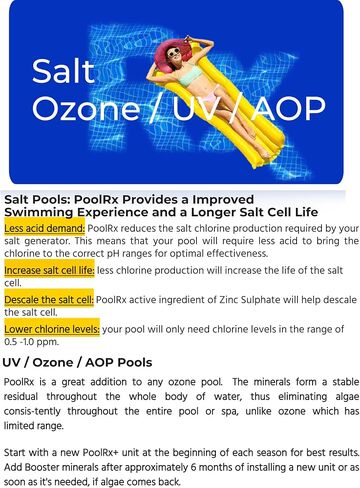 Pool RX 102001 6 Month Swimming Pool Algaecide Replacement, Single Unit, Blue in Saudi Arabia