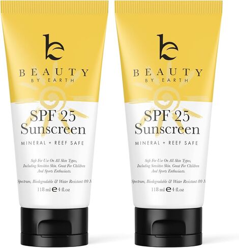 مجموعة واقية من الشمس معدنية - واقي من الشمس للوجه بعامل حماية من الشمس 20 وغسول واقي من الشمس للجسم بعامل حماية من الشمس 25، واقي من الشمس بأكسيد الزنك، واقي من الشمس صديق للشعاب المرجانية، واقي من الشمس أثناء السفر وواقي من الشمس للوجه، واقي من الشمس را in Kuwait