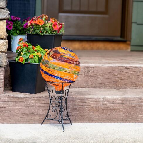 Sunnydaze 10-Inch Glass Outdoor Gazing Globe - Reflective Ball Yard Ornament for Patio or Lawn - Bright Summer Burst in Saudi Arabia