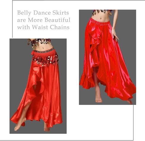 Women's Belly Dance Dyeing Performance Long Skirts with Single Split Design Dance Skirt in Saudi Arabia