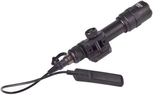 Farmsoldier M300A التكتيكية LED البسيطة الكشفية مصباح يدوي الشعلة، ضوء السلاح مع مفتاح الضغط Picatinny جبل السكك الحديدية إزاحة حلقة الجانب جبل للصيد المشي لمسافات طويلة تان in Saudi Arabia