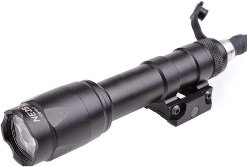 Farmsoldier M300A التكتيكية LED البسيطة الكشفية مصباح يدوي الشعلة، ضوء السلاح مع مفتاح الضغط Picatinny جبل السكك الحديدية إزاحة حلقة الجانب جبل للصيد المشي لمسافات طويلة تان in Saudi Arabia