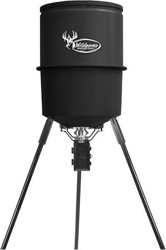 Wildgame Innovations Evolution 270 Tri-Pod Deer Feeder | Varmint-Proof Game Feeder with 1-6 Available Feed Times | 270 lb Capacity, Black in Saudi Arabia