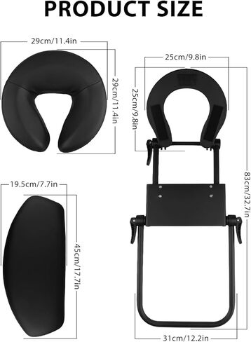 EBANKU Aluminum Face Space Holder, Universal Adjustable Headrest Bed face Cradle for Massage Tables in Kuwait