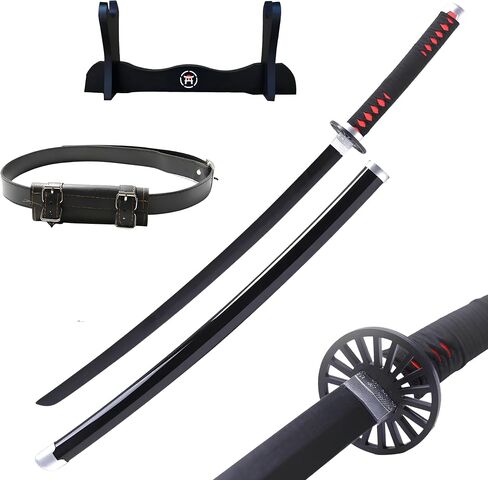 Demon Slayer Katana - Manga Replica + Holder + Belt - Japanese Catana Cosplay Decoration - Ninja Deco Costume (Agatsuma Zenitsu) in Saudi Arabia