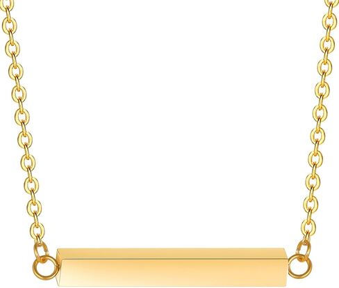 Horizontal Bar Urn Necklaces for Ashes for Women Stainless Steel Cremation Jewelry Ash Pendant of Loved One Keepaske Memorial Human Ashes in Saudi Arabia