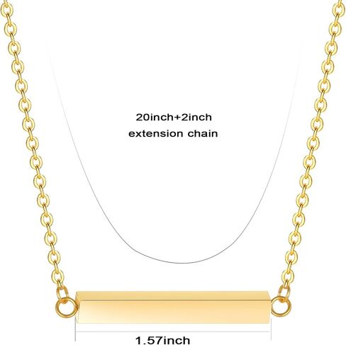Horizontal Bar Urn Necklaces for Ashes for Women Stainless Steel Cremation Jewelry Ash Pendant of Loved One Keepaske Memorial Human Ashes in Saudi Arabia
