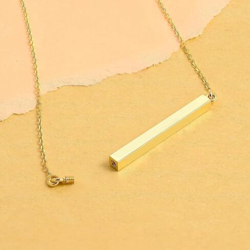 Horizontal Bar Urn Necklaces for Ashes for Women Stainless Steel Cremation Jewelry Ash Pendant of Loved One Keepaske Memorial Human Ashes in Saudi Arabia