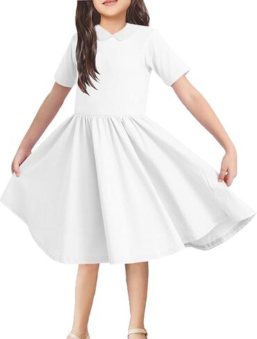 Topstype Girls' Casual Dresses Short Sleeve Summer 5-14 Years in Kuwait