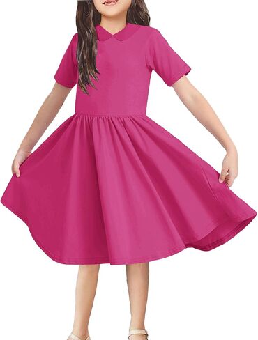 Topstype Girls' Casual Dresses Short Sleeve Summer 5-14 Years in Kuwait