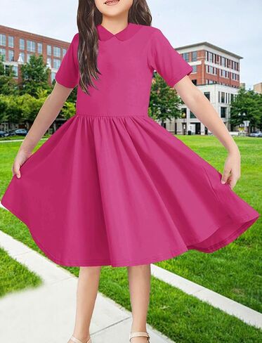 Topstype Girls' Casual Dresses Short Sleeve Summer 5-14 Years in Kuwait