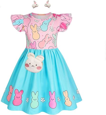 JBin Rich Girls Christmas Dress - Sequin Double-Layer Tulle,Easter/Halloween Outfits | Comfortable True-to-Fit | Well-Crafted in Saudi Arabia