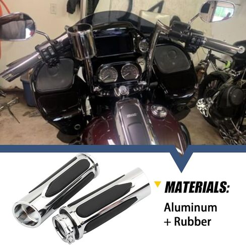 1" 25mm Motorcycle Handlebar Grips Cable Throttle Grips Hand Grips for Harley Sportster 883 XL XR Softail Breakout Dyna Fat Bob Touring Street Glide Road King Electra Glide Road Glide in Kuwait