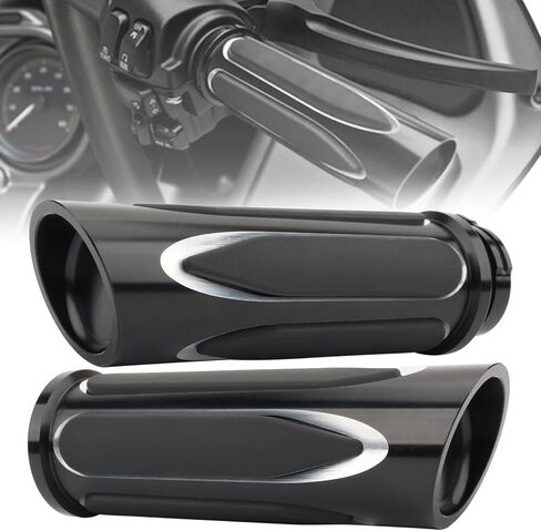 1" 25mm Motorcycle Handlebar Grips Cable Throttle Grips Hand Grips for Harley Sportster 883 XL XR Softail Breakout Dyna Fat Bob Touring Street Glide Road King Electra Glide Road Glide in Kuwait