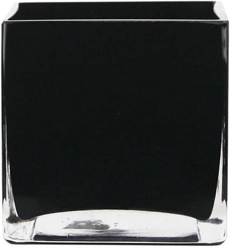 CYS EXCEL Clear Glass Cube Vase 6"x6"x6" | Square Wedding Flower Vase Centerpieces | Cubic Glass Candle Holder in Saudi Arabia