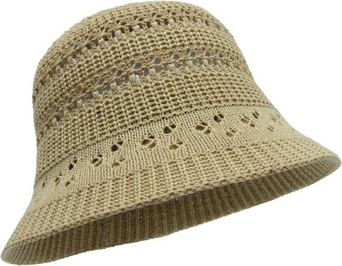 Straw Hats for Women Bucket Hat Packable Sun Hats for Women Woven Knitted Beach Hat Travel Crochet Hat in Saudi Arabia