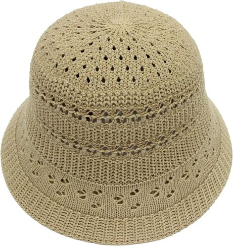 Straw Hats for Women Bucket Hat Packable Sun Hats for Women Woven Knitted Beach Hat Travel Crochet Hat in Saudi Arabia