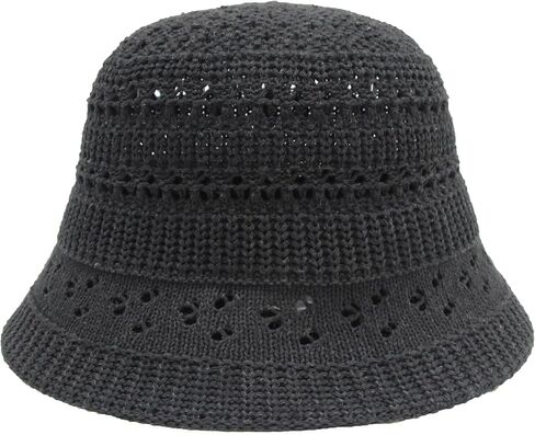 Straw Hats for Women Bucket Hat Packable Sun Hats for Women Woven Knitted Beach Hat Travel Crochet Hat in Saudi Arabia