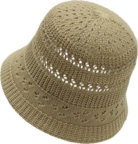 Straw Hats for Women Bucket Hat Packable Sun Hats for Women Woven Knitted Beach Hat Travel Crochet Hat in Saudi Arabia