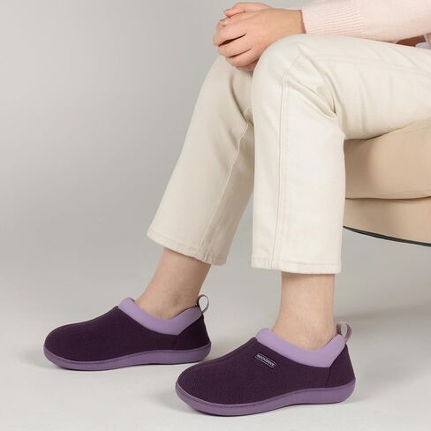 RockDove Women's Soft Cuff Polar Fleece Two-Tone Memory Foam Slipper with Indoor Outdoor Sole in Saudi Arabia