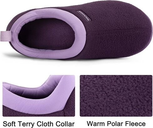 RockDove Women's Soft Cuff Polar Fleece Two-Tone Memory Foam Slipper with Indoor Outdoor Sole in Saudi Arabia