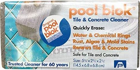 Pool Blok PB-12 by US Pumice, Pumice Stone for Cleaning of Pools, Tiles, Will Remove Lime, Rust, Stains from Pool Tiles Grout, 5.75x2.87x2.87 (1) in Saudi Arabia