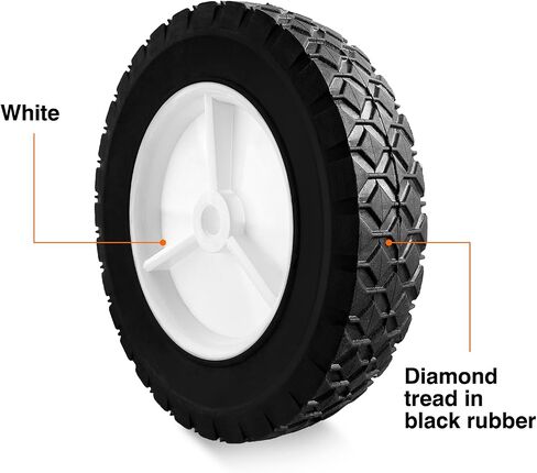 8 Inch Wheels Replaces for Oregon 72-108, 2 Pack Universal Wheels Tires Compatible with Craftsman/AYP/MTD Lawnmower, Radio Flyer Wagon, BBQ Grill, Hand Truck, and Lawn Sprayer in Saudi Arabia