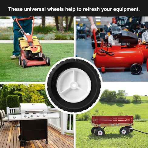 8 Inch Wheels Replaces for Oregon 72-108, 2 Pack Universal Wheels Tires Compatible with Craftsman/AYP/MTD Lawnmower, Radio Flyer Wagon, BBQ Grill, Hand Truck, and Lawn Sprayer in Saudi Arabia