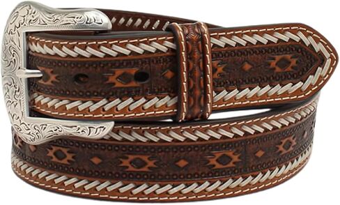ARIAT Men's Southwest Buck Stitched Tan Belt in Kuwait