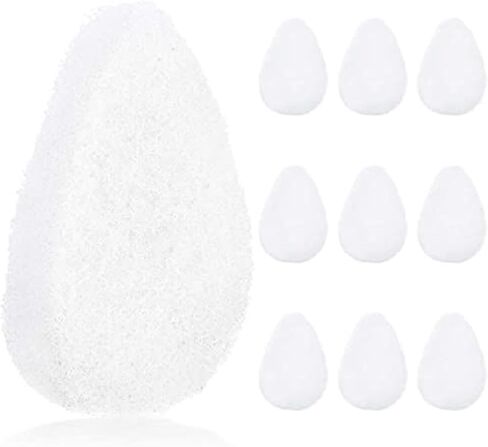 10 Pack Facial Sponge for Daily Cleansing and Gentle Exfoliating - Buff Puff Style Exfoliating Pads for Removing Dead Skin, Dirt and Makeup - Reusable Puf, Made in The USA in Kuwait