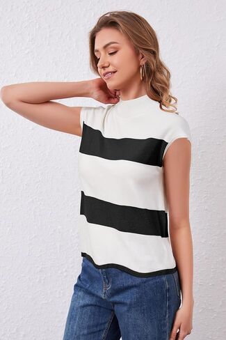 قموس كاب مغطاة من Arach & Cloz Women's Cap Sleeve 2025 ألوان الربيع بلوك الصيف خفيفة الوزن سترة القمصان الوهمية in Saudi Arabia