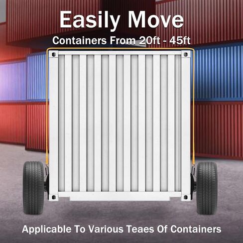 2 Pack Shipping Container Wheels 8x6.5 Lug, May Moves 9000 pounds 20ft-45ft Container, Shipping Container Wheels kit, with Ratchet Strap Tie Down J Hook, Quick disassembly (Orange) in Saudi Arabia