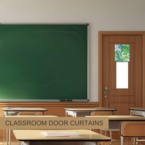 Classroom Door Window Cover Lockdown Blackout Stick on Door Curtains Shades Small Window Coverings for Nursery Office School, 8x36 Inch in Kuwait