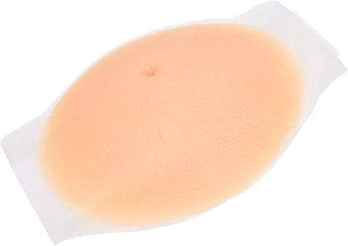 Fake Belly with Straps Silicone Pregnant Belly, Durable Breathable Artificial Pregnant Tummy Fake Pregnancy Belly, for Screen Performances Training (2-4 Months) in Saudi Arabia