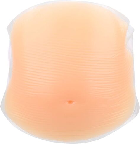 Fake Belly with Straps Silicone Pregnant Belly, Durable Breathable Artificial Pregnant Tummy Fake Pregnancy Belly, for Screen Performances Training (2-4 Months) in Saudi Arabia