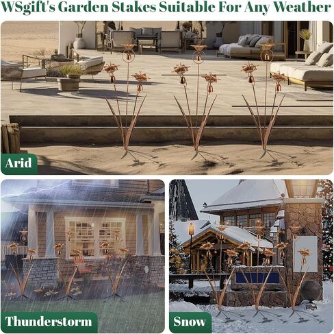 Metal Calla Lilies Flowers with Bells for Outside Yard Art Bronze Wind Chime in Saudi Arabia