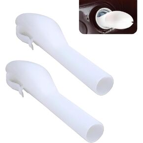 1 PC Car Fuel Filler Funnel, 6.9" x 0.8" x 1.7" Plastic Rust-Proof Fuel Tank Filler Funnel Tube, Replacement OEM No. 8U5A-17B068-EB 1782177 1833948 2050651, Compatible with Ford (White)