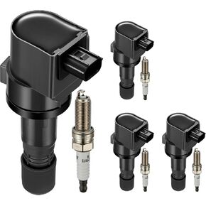 Set of 4 Ignition Coil Pack UF672 and Iridium Spark Plug 97390 4 Pack Compatible with Acura ILX Compatible with Honda Civic 2012-2015 1.8L 2.0L l4 Replaces 5C1880 GN10421 6732317 LKR7BGP-S