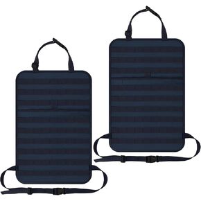 IronSeals 2 Pack Car Seat Back Organizer, Tactical Molle Panel Sag Proof Vehicle Seat Cover Protector Nylon Car Seat Back Hanger Bag Pad