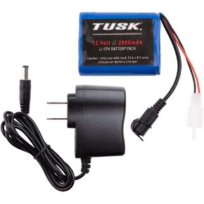 TUSK Enduro Lighting Kit Replacement Lithium Battery Pack with Charger Compatible with Honda XR650R 2000-2007 Compatible with Kawasaki KLX300 1997-2007