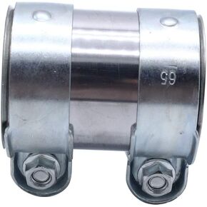 1 PC 65 x 90mm Exhaust Pipe Sleeve Connector Stainless Steel Clamp 1K0253141P 13278371 Compatible with Audi A3 A4 A5 A6 A7 A8 VW SKODA SEAT