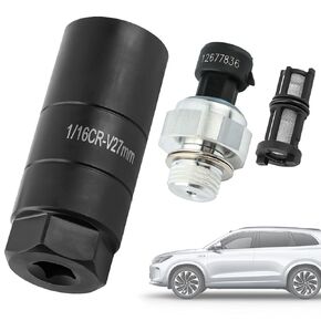 12677836 Oil Pressure Sensor for Chevrolet Chevy Silverado 1500 2500 3500 Tahoe Express Corvette Suburban Avalanche Impala GMC Sierra Savana Yukon Compatible with 2003-2008 4.8L/5.3L/6.0L/6.2L