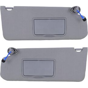 Left Drvier Side Sun Visor with Light Fits for 2009 2010 2011 2012 2013 2014 2015 Honda Pilot Replaces# 83280-SZA-A01ZA (Gray)
